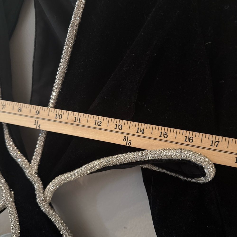 PatBO Cut Out Women’s Mini Dress With Rhinestone Trim Black Sz 12 Formal M26 - Picture 8 of 15